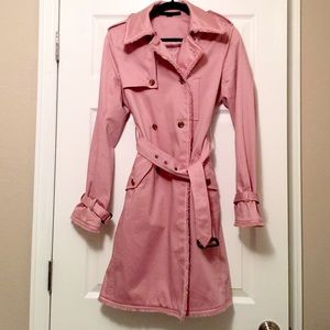 Express Pink Trench Coat