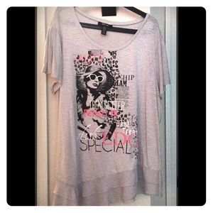 Style & Co. 🎀 Light Grey Ruffled Top