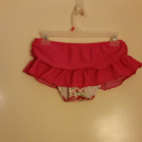 Pink and white bikini