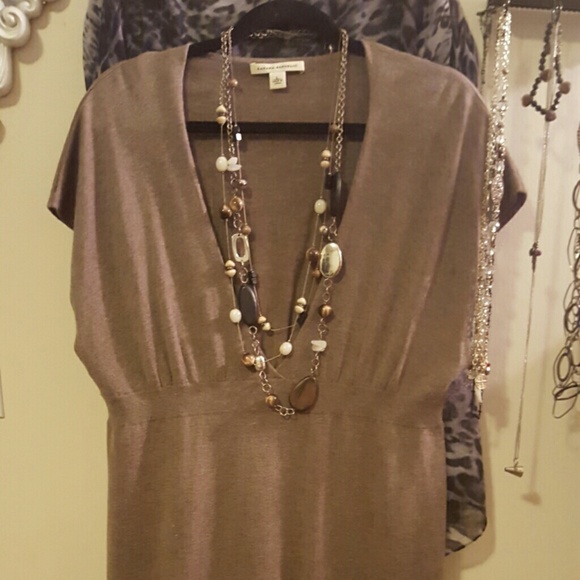 Banana Republic, lt brn sweater dress