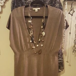 Banana Republic, lt brn sweater dress