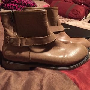 Tan ankle boots