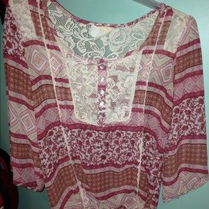 lace/aztec top