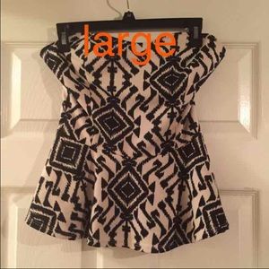 Black and white Aztec shirt