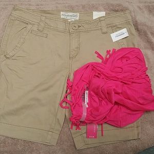 (NWT) Khaki Shorts longer length