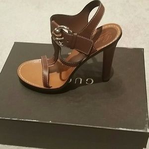 Gucci Horsebit brown leather sandal