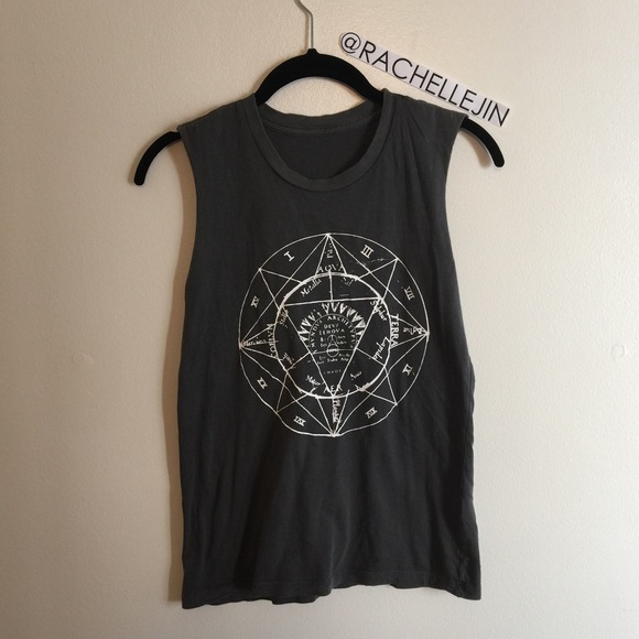 Brandy Melville Tops - Brandy Melville Gray Horoscope Muscle Tank