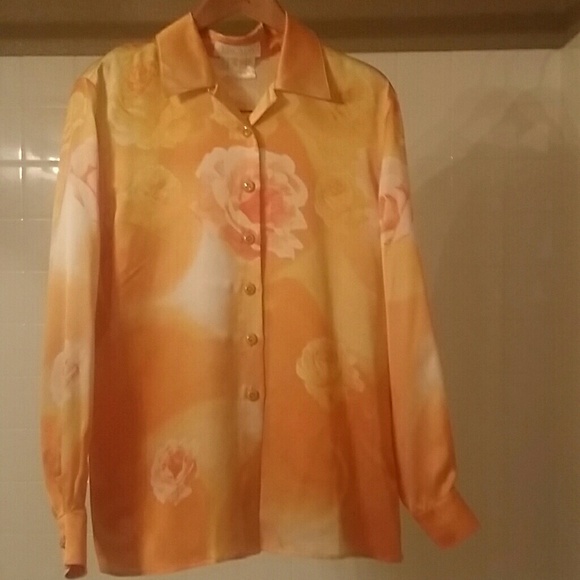 Escada Vintage flora print blouse