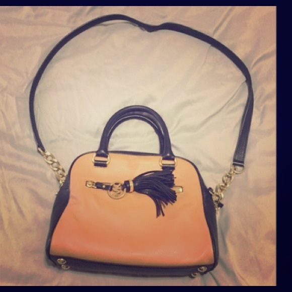 Tan and black Authentic MK bag