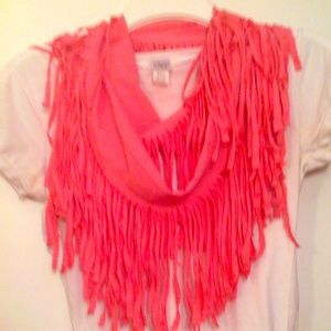 Pink/Coral handmade scarf