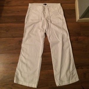 Gap white linen pants