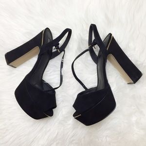 NWT's TooShop suede platform heels