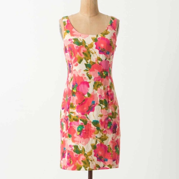 NWT Anthropologie blushing olena shift dress