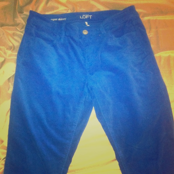 Blue Ann Taylor corduroys, super skinny, 27/4P