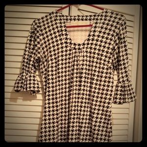Tracy Negoshian B/W houndstooth dress