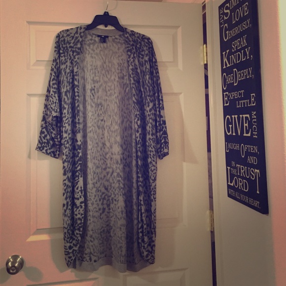 Cheetah print long cardigan