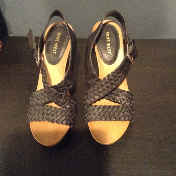 Black and Tan Nine West heels