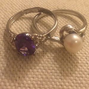 Ring Set with Freshwater Pearl