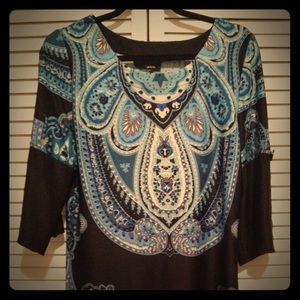 Hypnotik blue and black shift dress