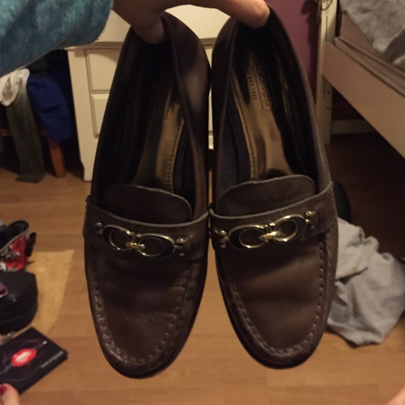 Coach penny loafers