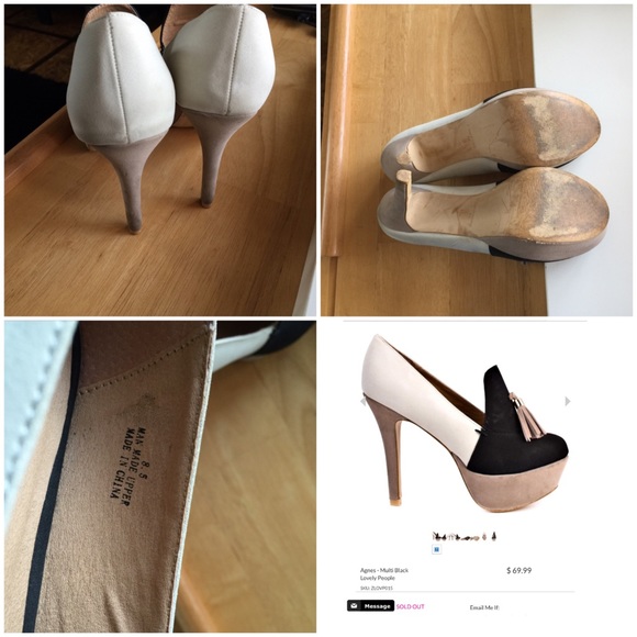 T3 Black and Tan Platform Oxfords - Picture 3 of 4