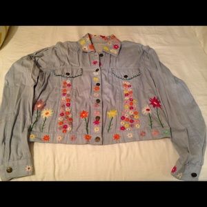 Denim Embroidered Jacket