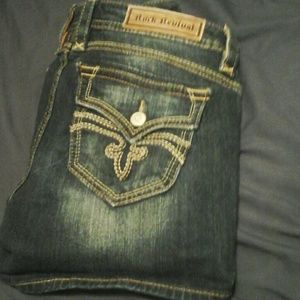 Rock revival jean shorts