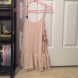 Girly long lace tank top