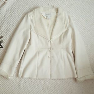 NWT Cream Faux Suede Jacket