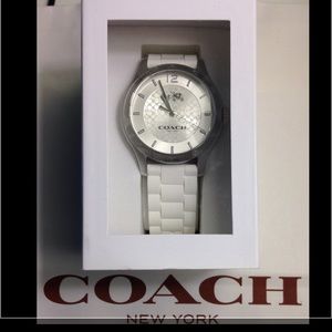 🎁COACH❤️WHITE/SILVER MADDY WATCH-BRAND NEW