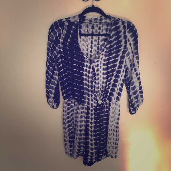 Tie-dye print romper~