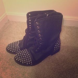 Studded Combat Boots