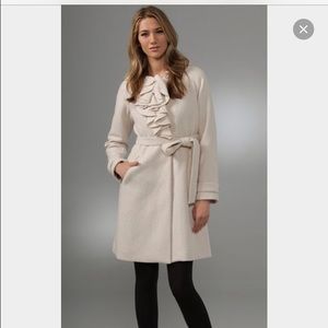 Rebecca Taylor Belted Ruffle Coat