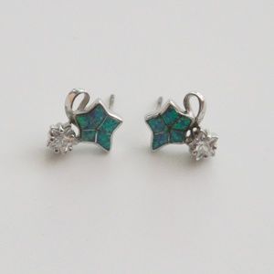 Star opal earrings