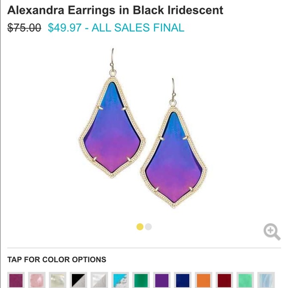 Black iridescent Kendra Scott's brand new in box!