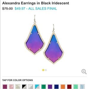 Black iridescent Kendra Scott's brand new in box!