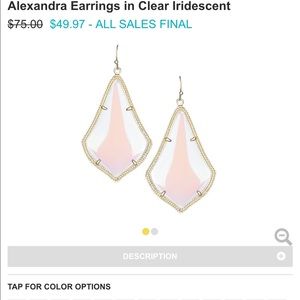 Clear iridescent Kendra Scott Earrings