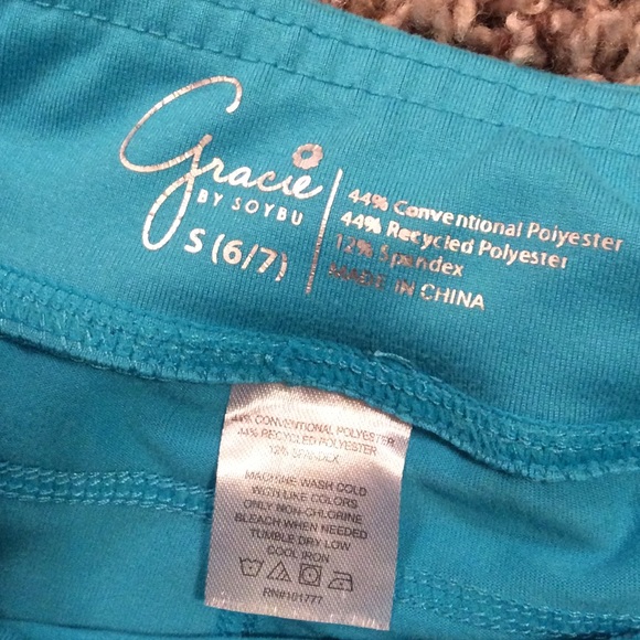 Girls blue dance shorts - Picture 3 of 4