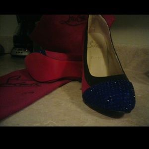 Christian Louboutin peep toe pumps
