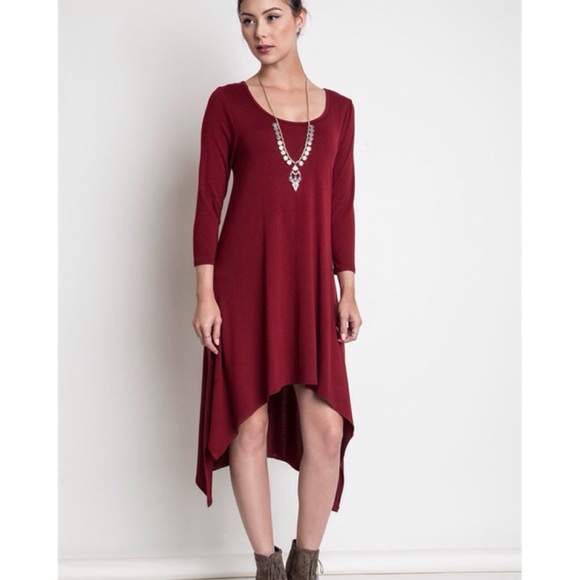 LOWEST PRICE Lover's Call Asymmetrical Midi Dress - Picture 2 of 3