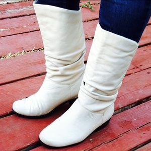 White Leather Boots