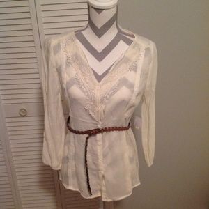 Charlotte Russe Belted Blouse