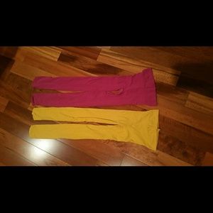 Ladies or teens, Pink and Yellow tights!