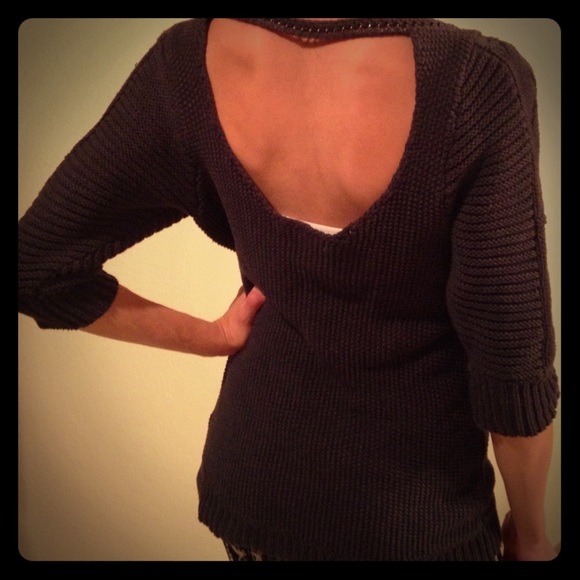 Open Back Black Top