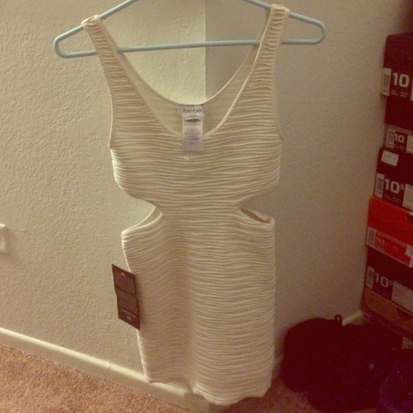 White cut out Bebe dress