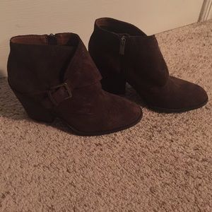 lucky brand suede booties