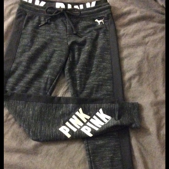 SOLD! Victoria's Secret PINK Logo Waist Gym Pants - Picture 2 of 3