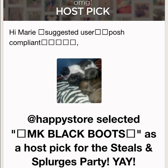 🎉HP10-16-15🎉🎀MK BLACK BOOTS🎀 - Picture 4 of 4