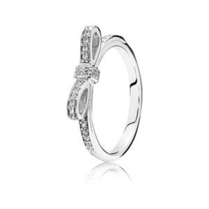 Silver pandora bow ring