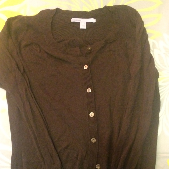 Brown button up cardigan! Only worn once!